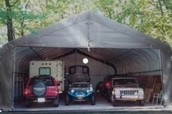 28'Wx20'Lx16'H enclosed storage shelter